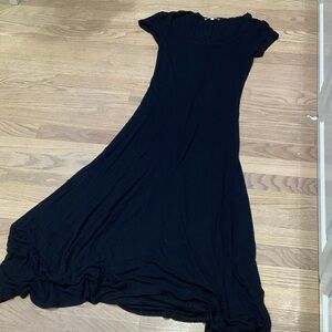 Joan Vass Black Maxi Dress